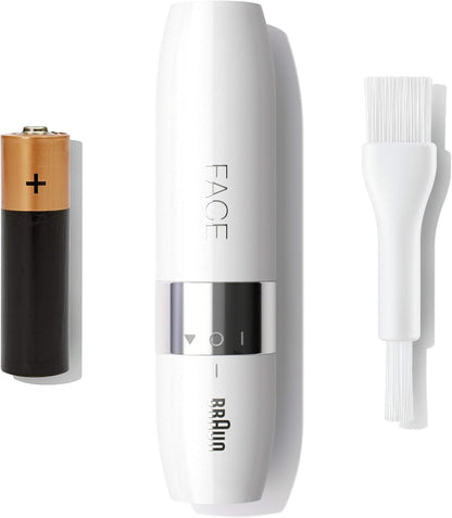 Braun Face Mini Hair Remover FS1000, Electric Facial Hair Removal for Women, Lady Shaver,Finishing Touch for Upper Lips, Chin & Cheeks, for Easier Makeup Application, with Smartlight, White