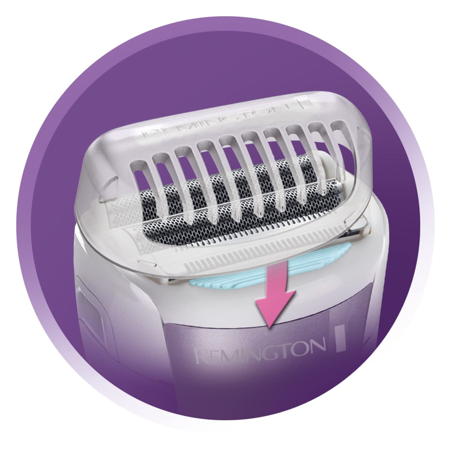 Remington Cordless Electric Lady Shaver for Women (Rechargeable, 30 Minute Usage, Wet & Dry, Showerproof, Moisturising Strip with Aloe Vera, Bikini Attachment, Storage Pouch, Cleaning Brush) WDF4840